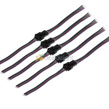 10 set/lot 4 PIN Male and Female RGB connector Wire Cable For 3528 5050 SMD RGB LED Strip Free Shipping 2024 - buy cheap