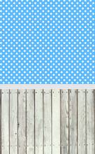 HUAYI Art fabric Blue Polka Dots With Wood Floor Backdrop Photography Portrait Photo Newborns Background D-8222 2024 - buy cheap