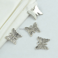Wholesale-100pcs metal tibetan silver charms butterfly pendants hand made supplies fit necklaces bracelets jewelry making Z42775 2024 - buy cheap