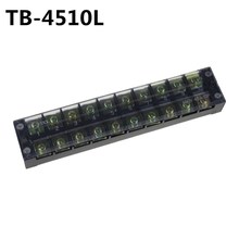 1Pcs TB-4510 600V 45A 10-Position Double Row Covered Screw Terminal Strip 2024 - buy cheap