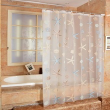 Shower Curtain Modern Seaside Style Clear PEVA Bathroom Curtain With 12pcs Hooks Metal Grommets Waterproof Mildew 180*180cm 2024 - buy cheap