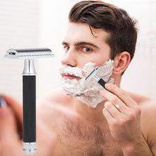 Double Edge Safety Razor Stainless Steel Manual Shaving Razor Long Handle Traditional Razor 2024 - buy cheap