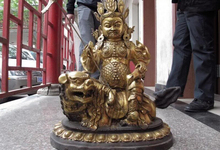 Estatua de Buda Vaishravana de USPS a EE. UU. S0779 24, budismo chino, bronce, cobre tallado, León, Zambala 2024 - compra barato