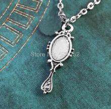 12pcs/lot  Once Upon a Time Snow White/ Princess Inspired Charm Necklace  Mirror  necklace in silver 2024 - buy cheap