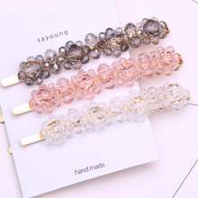 hair barrettes flower tiara hair pins for women crystal hair clip jewelry pince cheveux femme 2024 - buy cheap