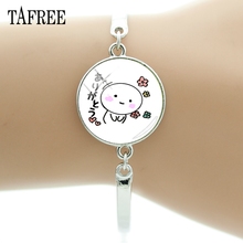 TAFREE Simple Japan text Bracelets Thank you text Glass Dome    Bangles for Teacher family friends jewelry JP79 2024 - buy cheap