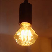 40w E27 220V винтажная лампа Эдисона стеклянная Алмазная W-лампа накаливания, упаковка из 10