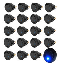 EE support 20Pcs 12V Colors LED Round Dot Light Boat Auto Rocker SPST Toggle Switch Car Styling 2024 - buy cheap