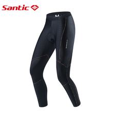 Santic Women Cycling Pants Pro Fit Coolmax 4D Pad Shockproof Reflective Pants Anti-pilling Bike Bicycle Cycling Mtb Pants 2024 - buy cheap