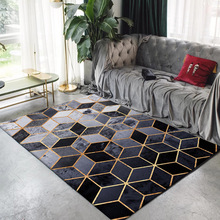 Moda moderna nordic metal geométrico tapetes para sala de estar quarto área tapetes cozinha crianças quarto jogar tapete macio 2024 - compre barato