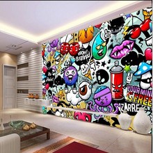 beibehang papel de parede wall paper Custom baby colorful graffiti murals for children's rooms living room backdrop 3D wallpaper 2024 - buy cheap