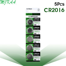 Pilas de botón CR2016 LM2016 BR2016 DL2016, batería de litio de Celda 3V CR 2016 para reloj electrónico de juguete remoto, 5 unids/paquete 2024 - compra barato