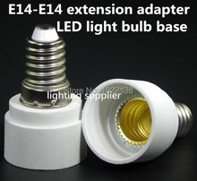 2 unids/lote E14 a E14 bombilla de luz Base de adaptador de extensión convertidor PC material ignífugo E14-E14 adaptador soporte de lámpara base hembra 2024 - compra barato