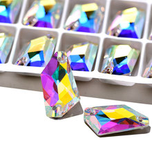 13x23mm 24pcs AAAAA Quality De-Art Crystal AB Glass Sew On Rhinestone стразы Sewing Rhinestones Strass Diamond Clothes B3587 2024 - buy cheap