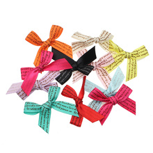 50pcs Mixed Lettered Baby Satin Ribbon Polyester Bowknot Hair Clips Applique Craft Wedding Bow Tie Scrapbooking Decoration 2024 - buy cheap