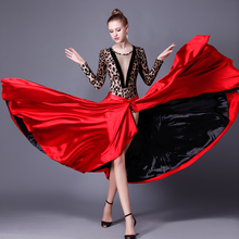 Spanish Dance Skirt Femal Black Red Latin Dance Dress Paso Doble Skirt Cloak Dance Dress Woman Performance Dance Skirt 2024 - buy cheap