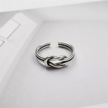 Punk vintage prata cor amor coração anéis para mulher noivado jóias personalidade ajustável antigo anéis anillos 2024 - compre barato