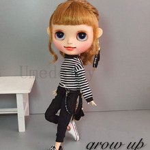 Handmade Leisure Outfits 1PCS Long-sleeved Shirt +1PCS Pants for Blyth, Azone, Licca Doll Clothes Accessories 2024 - buy cheap