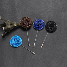 Mdiger Brand New Wedding Floral Label Pins Handmade Brooch Gentlemen Lapel Pins Fashion Flower Brooches for Men 100PCS/Lot 2024 - buy cheap