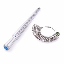 Aluminium Ring Mandrel Stick and Alloy Ring Sizers Measuring Jewelry Tool Set 2024 - buy cheap