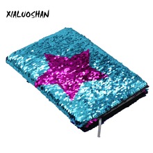 1 Pc Pentagram A5 Double-sided Sequins Notebook Lovely Notebook Hard Copybook Student Supplies Office Stationery 2024 - buy cheap
