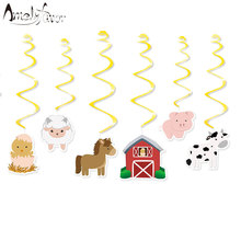 Farm Animals Theme Ceiling Hanging Swirl Decoration Series 1 Farm Animal Cutout Birthday Baby Shower Party Decorations Supplies 2024 - buy cheap