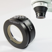 1 peça 2x lente objetiva auxiliar barlow aux para microscópio da indústria de inspeção estéreo m48 * 0.75 wd30 2024 - compre barato