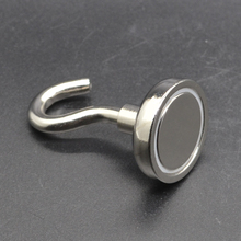 22KG Vertical Pulling Mounting Magnet Dia 25mm Magnetic Pots N52 Hook Attached Strong Magnet Pot Neodymium Magnet 2024 - buy cheap
