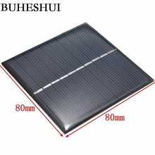 BUHESHUI 5V 0.8W Polycrystalline Solar Cell DIY Solar  Panel Charger For 3.7V Battery Toy Education Kits 80*80*3MM FreeShipping 2024 - buy cheap
