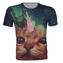 2019 verão nova moda crianças 3d t camisa menino menina esporte camiseta animal galáxia impressão marca design crewneck topos frete grátis 2024 - compre barato