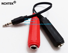 NCHTEK 3.5MM Stereo Male Plug to Dual 6.35MM Female Jack Adapter Audio Y Splitter Cable About 20CM/Free Shipping/2PCS 2024 - buy cheap