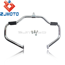 Barra de freio cromada 1-2/8 ", para harley 2014-2020 touring flhr flht flhx road king electra glide street glide, protetor de bigode 2024 - compre barato