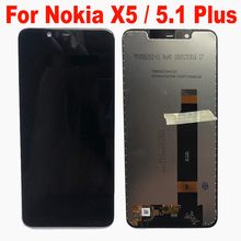 Novo 5.8 "Para Nokia X5 Display LCD Touch Screen Digitador Assembléia Completa Substituição de Peças Para Nokia 5.1 Mais TA -1109 TA-1099 2024 - compre barato