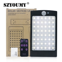 SZYOUMY-Lámpara LED Solar con Sensor de movimiento PIR, 3 modos, 48LED, de seguridad, inducción del cuerpo humano, impermeable, luz Solar para exteriores y jardín 2024 - compra barato