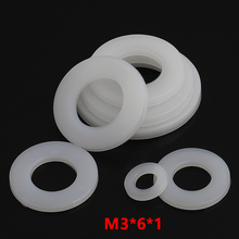 Arruela plana de nylon din125, anel de vedação para arruela plana de plástico m3 * 6*1, 1000 peças 2024 - compre barato