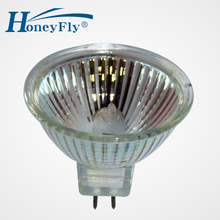 HoneyFly-lámpara halógena regulable MR16, bombilla halógena de 5 piezas, 24V, 50W, 2700-3000K, Blanco cálido, cristal transparente para interiores 2024 - compra barato