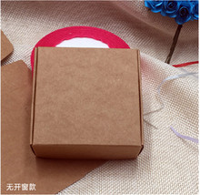 7*7*3cm Brown Kraft Paper Collection Box Handmade DIY Soap Business Card Gift Party Cupcake Cosmetic Packaging Pack Boxes 2024 - buy cheap