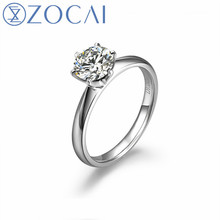 ZOCAI INFINITY NATURAL 1.0 CT GIA CERTIFIED H / SI DIAMOND ENGAGEMENT RING ROUND CUT 18K WHITE GOLD W00206 2024 - купить недорого