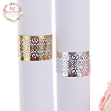 40pcs Wedding Napkin Holder Laser Cut Lace Napkin Ring Party Favor Paper Napkin Ring For Wedding Decoration 2024 - buy cheap