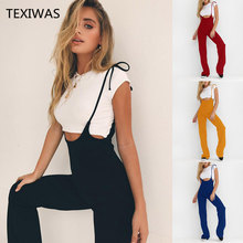 TEXIWAS-monos de primavera con cordones para mujer, petos con tirantes finos, monos sexys altos, monos elegantes de mujer, pantalones largos 2024 - compra barato