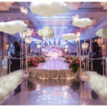 Nube de algodón de imitación para decoración de fiestas, accesorios de tienda de bodas, fotografía, sala de estar, bricolaje, nubes blancas simuladas 2024 - compra barato