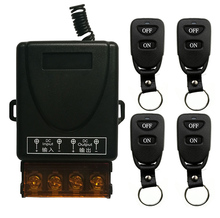 Controle remoto sem fio interruptor de luz dc12v 24v 36v 48v 1ch 30a módulo receptor de rádio de saída relé + transmissor de fivela de cinto