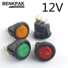 4PCS 12V LED illuminuted rocker switch 20A 12V push button switch Car button lights ON/OFF Round Rocker Switch Dash Boat 2024 - buy cheap