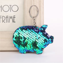 Sequins Pig Keychain Reflective Bright Face Pig Keychain Pendant Sequins Pig Keychain Car Pendant Key Chain 2024 - buy cheap