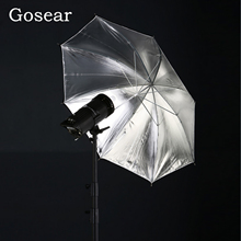 Gosear 85cm Photography Diffuser Double Layer Black And Silver Photo Studio Reflector flash Soft Umbrella Accessories 2024 - buy cheap