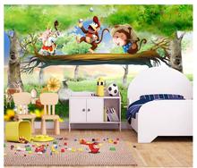 Custom photo wallpaper 3d wallpaper for walls 3 d Children's park, the zoo beautiful cartoon murals children's room wall decor 2024 - buy cheap