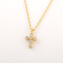 DANGGAO fashion Rhinestone Cross choker pendant  delicate charm Jewelry Necklace for women Gold and Silver color 2024 - buy cheap