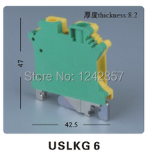 JHUK Series universal currency earthing terminal blocks/connection ground terminal suit DIN rail type,USLKG6 2024 - buy cheap
