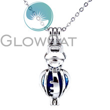 KK282 Christmas Winter Snowman Beads Pearl Cage Essential Oil Diffuser Cage Locket Necklace Women Girls Kids Party Gift 2024 - buy cheap