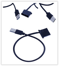 1 шт. usb-кабель для 4 Pin Molex, кабель питания для компьютера, чехол для компьютера, адаптер, шнур 4 Pin, гнездо на 5 В, USB кабель-переходник 2024 - купить недорого